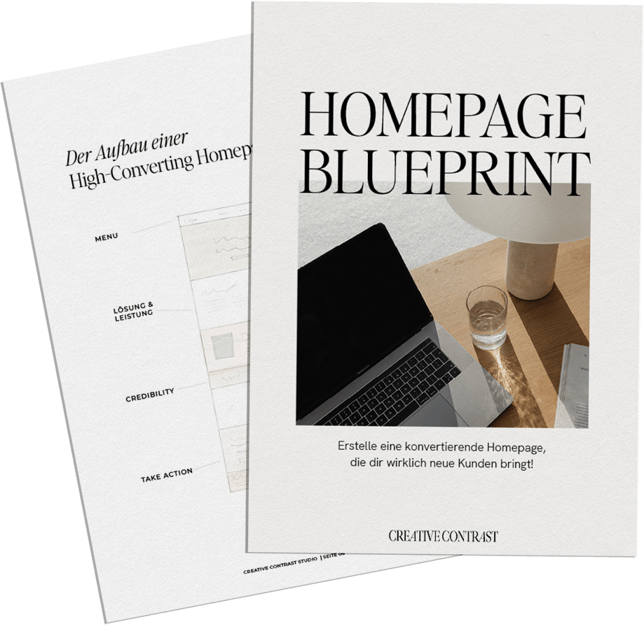 Homepage Blueprint für strategisches Website Design.