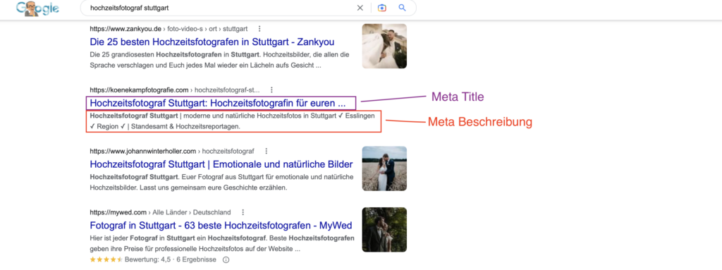 SEO Meta Title und Meta Beschreibungen verfassen Suchmaschinenoptimierung