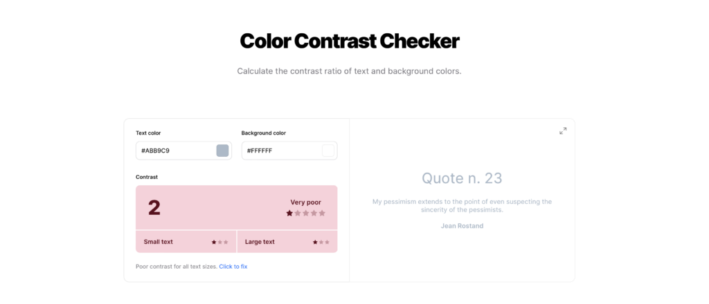 DIY Website UX Design Farbkontrast testen Color Contrast Checker